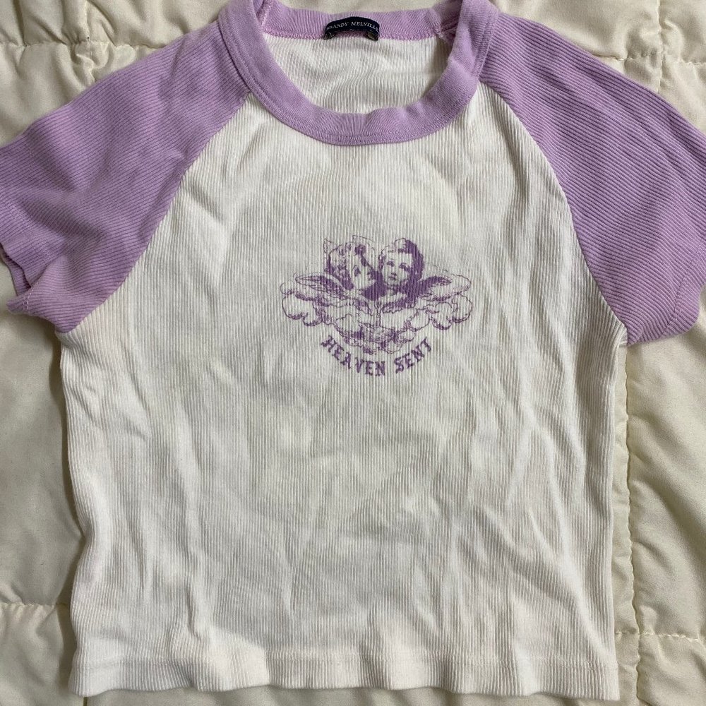 Brandy Melville Heaven Sent purple crop top